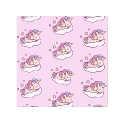 Unicorn Clouds Colorful Cute Pattern Sleepy Square Satin Scarf (30  X 30 ) by Grandong