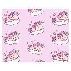 Unicorn Clouds Colorful Cute Pattern Sleepy Premium Plush Fleece Blanket (medium) by Grandong