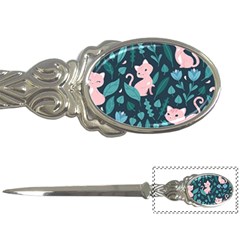 Cat Cute Flowers Leaves Pattern Letter Opener by Grandong