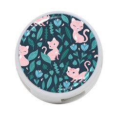 Cat Cute Flowers Leaves Pattern 4-port Usb Hub (one Side) by Grandong