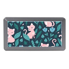 Cat Cute Flowers Leaves Pattern Memory Card Reader (mini) by Grandong