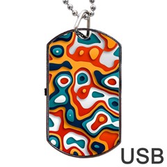 Colors Pastel Patterns Dog Tag Usb Flash (one Side) by Grandong