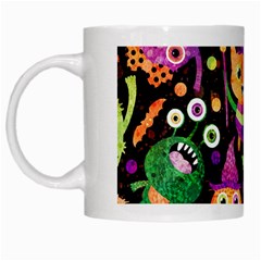 Fun Halloween Monsters White Mug by Grandong