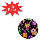 Fun Halloween Monsters 1  Mini Magnet (10 Pack)  by Grandong