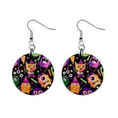 Fun Halloween Monsters Mini Button Earrings by Grandong