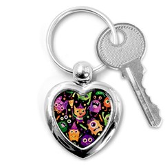 Fun Halloween Monsters Key Chain (heart) by Grandong