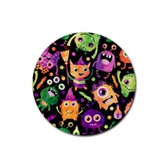 Fun Halloween Monsters Rubber Coaster (round) by Grandong