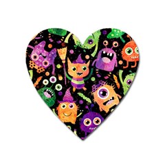 Fun Halloween Monsters Heart Magnet by Grandong