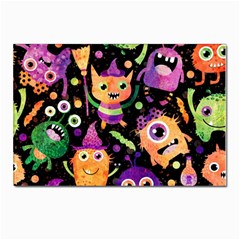 Fun Halloween Monsters Postcard 4 x 6  (pkg Of 10) by Grandong