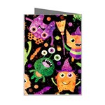 Fun Halloween Monsters Mini Greeting Card Right