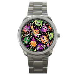 Fun Halloween Monsters Sport Metal Watch by Grandong