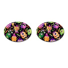 Fun Halloween Monsters Cufflinks (oval) by Grandong