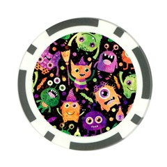 Fun Halloween Monsters Poker Chip Card Guard (10 Pack) by Grandong