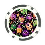 Fun Halloween Monsters Poker Chip Card Guard (10 pack) Front