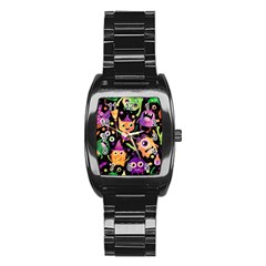 Fun Halloween Monsters Stainless Steel Barrel Watch by Grandong