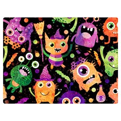 Fun Halloween Monsters Two Sides Premium Plush Fleece Blanket (extra Small) by Grandong