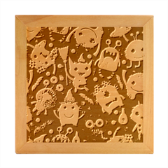 Fun Halloween Monsters Wood Photo Frame Cube by Grandong