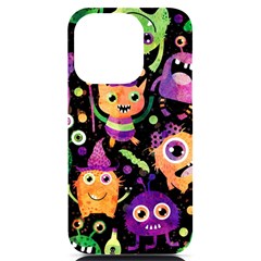 Fun Halloween Monsters Iphone 14 Pro Black Uv Print Case by Grandong