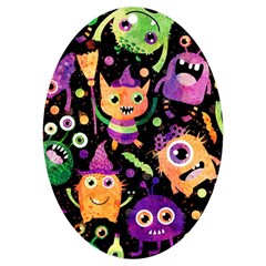 Fun Halloween Monsters Uv Print Acrylic Ornament Oval