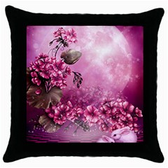 24 RISE. Throw Pillow Case (Black)