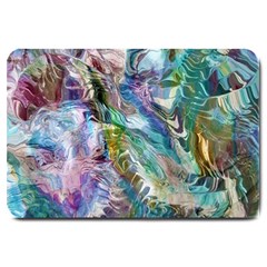 Flowing Patterns Large Doormat by kaleidomarblingart