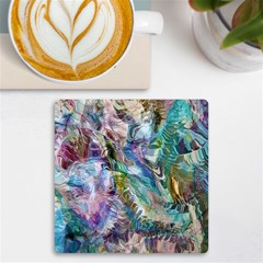 Flowing Patterns Uv Print Square Tile Coaster  by kaleidomarblingart