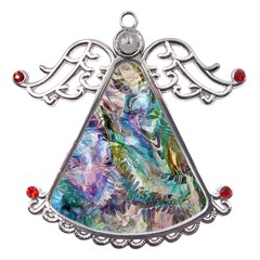 Flowing Patterns Metal Angel With Crystal Ornament