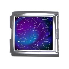 Realistic Night Sky Poster With Constellations Mega Link Italian Charm (18mm) by Grandong