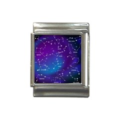 Realistic Night Sky Poster With Constellations Italian Charm (13mm) by Grandong