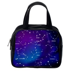 Realistic Night Sky Poster With Constellations Classic Handbag (one Side) by Grandong