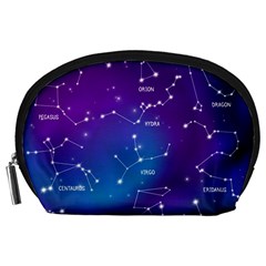 Realistic Night Sky Poster With Constellations Accessory Pouch (large) by Grandong