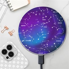 Realistic Night Sky Poster With Constellations Wireless Fast Charger(white) by Grandong