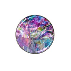 Fuchsia On Turquoise Flow Hat Clip Ball Marker (4 Pack) by kaleidomarblingart