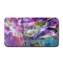 Fuchsia On Turquoise Flow Medium Bar Mat by kaleidomarblingart