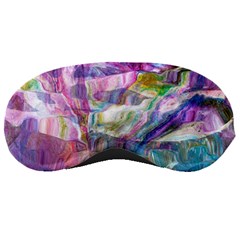 Fuchsia On Turquoise Flow Sleep Mask by kaleidomarblingart