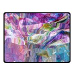 Fuchsia on turquoise flow Fleece Blanket (Small) 50 x40  Blanket Front