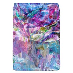 Fuchsia On Turquoise Flow Removable Flap Cover (l) by kaleidomarblingart