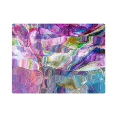 Fuchsia On Turquoise Flow Premium Plush Fleece Blanket (mini) by kaleidomarblingart