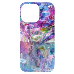 Fuchsia On Turquoise Flow Iphone 14 Pro Max Black Uv Print Case by kaleidomarblingart