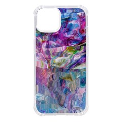 Fuchsia On Turquoise Flow Iphone 14 Tpu Uv Print Case by kaleidomarblingart