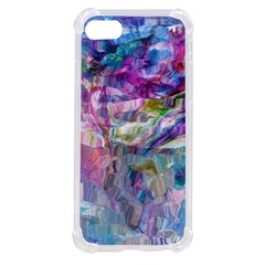 Fuchsia On Turquoise Flow Iphone Se by kaleidomarblingart