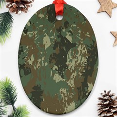 Camouflage Splatters Background Ornament (oval) by Grandong