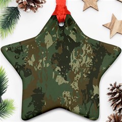 Camouflage Splatters Background Ornament (star) by Grandong