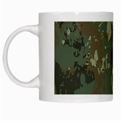 Camouflage Splatters Background White Mug by Grandong