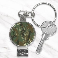 Camouflage Splatters Background Nail Clippers Key Chain by Grandong