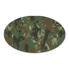 Camouflage Splatters Background Oval Magnet