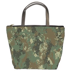 Camouflage Splatters Background Bucket Bag by Grandong