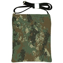 Camouflage Splatters Background Shoulder Sling Bag by Grandong