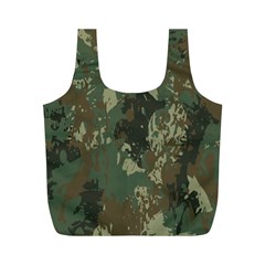 Camouflage Splatters Background Full Print Recycle Bag (m) by Grandong