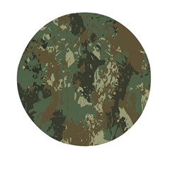 Camouflage Splatters Background Mini Round Pill Box by Grandong